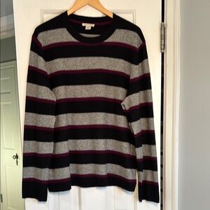 White + Warren striped cashmere sweater